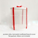 acetate round cake box