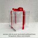 acetate square cake box