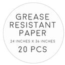 grease resistant / proof paper 20pcs