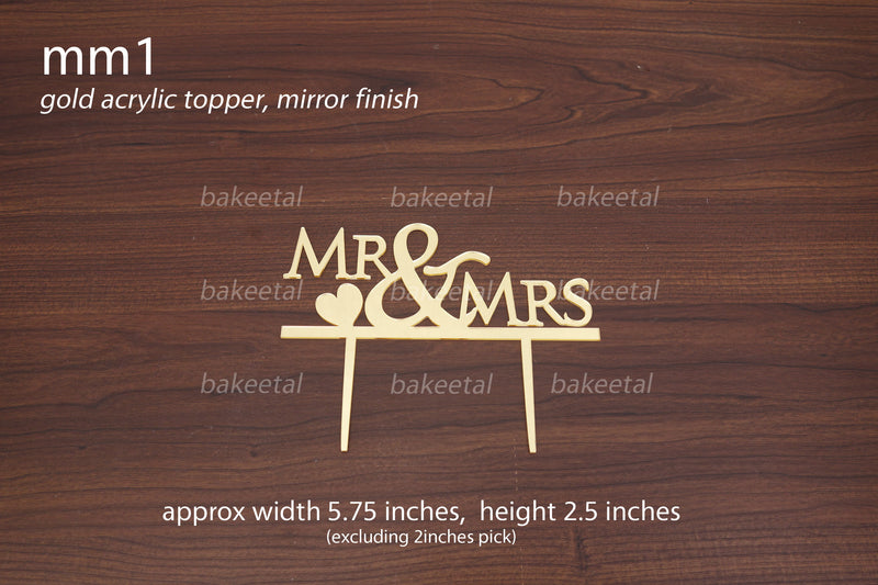 acrylic toppers - mr & mrs (wedding)