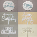 acrylic birthday toppers - silver