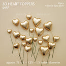 3D heart topper 20pcs