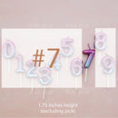candle number sky ombre