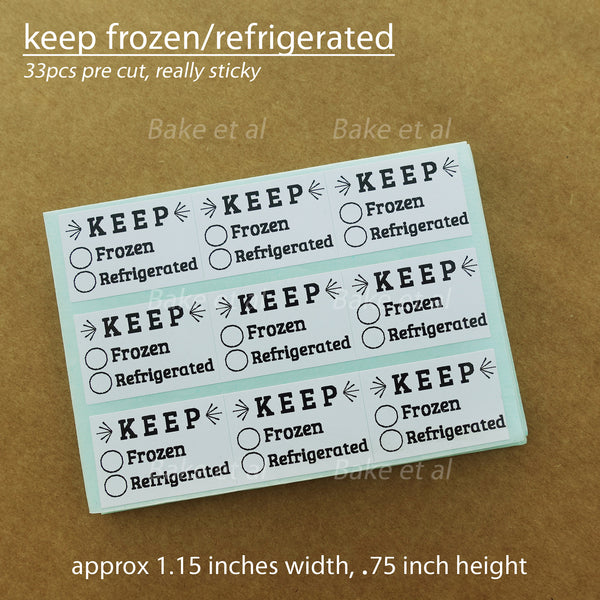 Sticker: Keep Refrigerated/Frozen (33pcs)