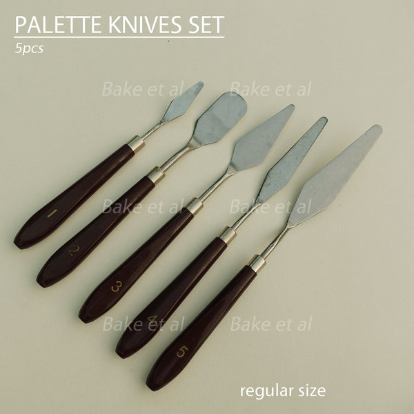 palette knives wood