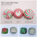 3oz cupcake liner christmas