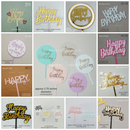 acrylic birthday toppers - colored