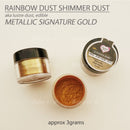 lustre dust, rainbow dust