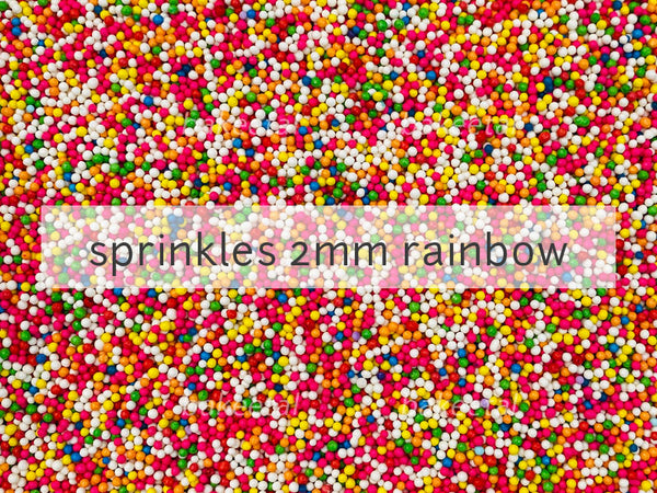 sprinkles 2mm rainbow 100g