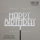 acrylic birthday toppers - silver