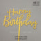 acrylic birthday toppers - gold