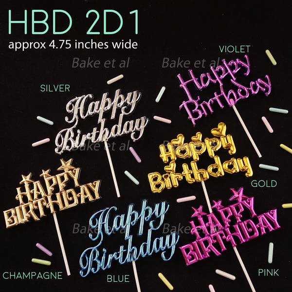 2D toppers - birthday