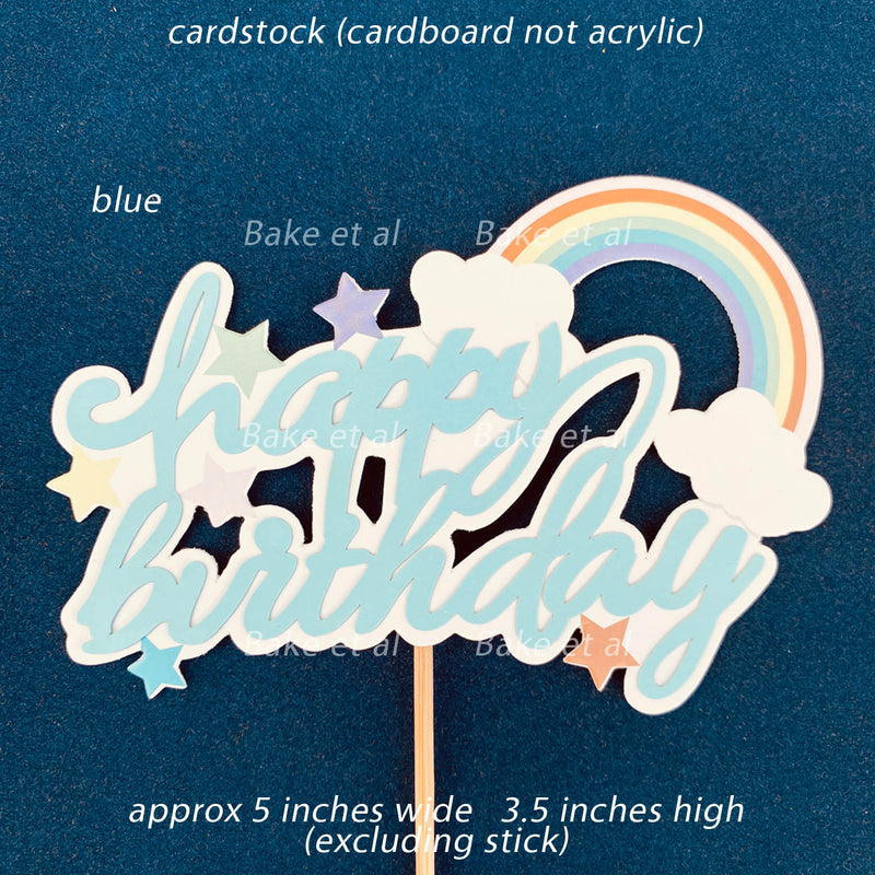 cardstock birthday toppers