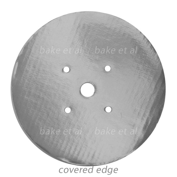 cake board with hole silver (5pcs)