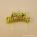 candle happy birthday gold mini