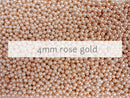 dragees rose gold 4mm