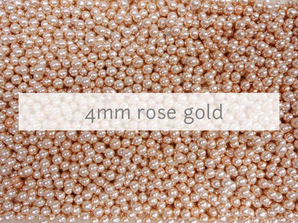 dragees rose gold 4mm