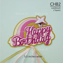 cardstock birthday toppers