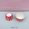 baking cups 3oz (100s) red stripes