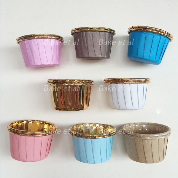 baking cups (approx) 3oz gold foil 100pcs