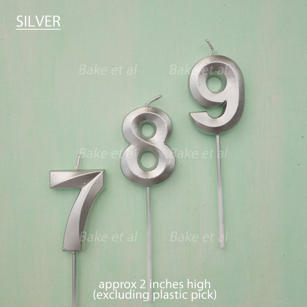 candle number edge silver