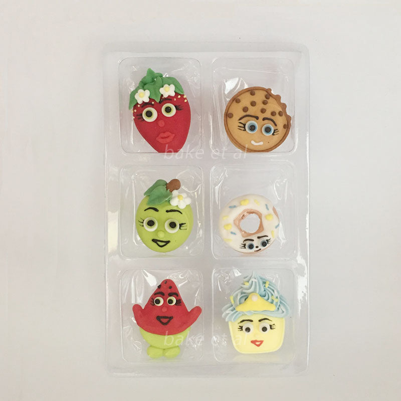 royal icing topper fruits