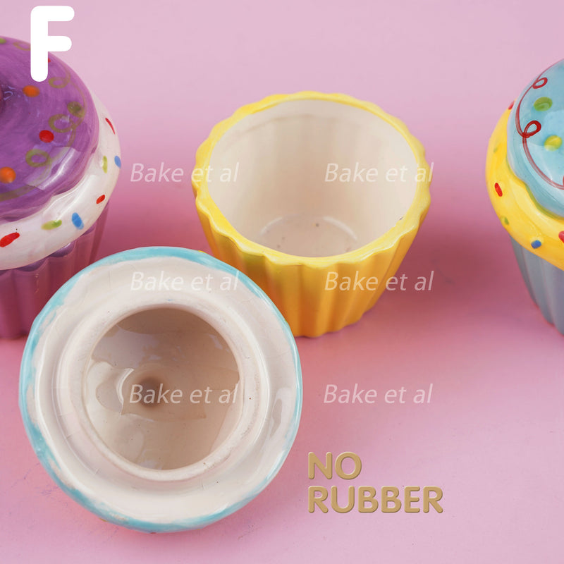 F cupcake jar