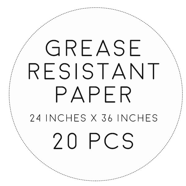 grease resistant / proof paper 20pcs