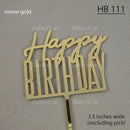 acrylic birthday toppers - gold