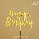 acrylic birthday toppers - gold