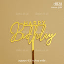 acrylic birthday toppers - gold