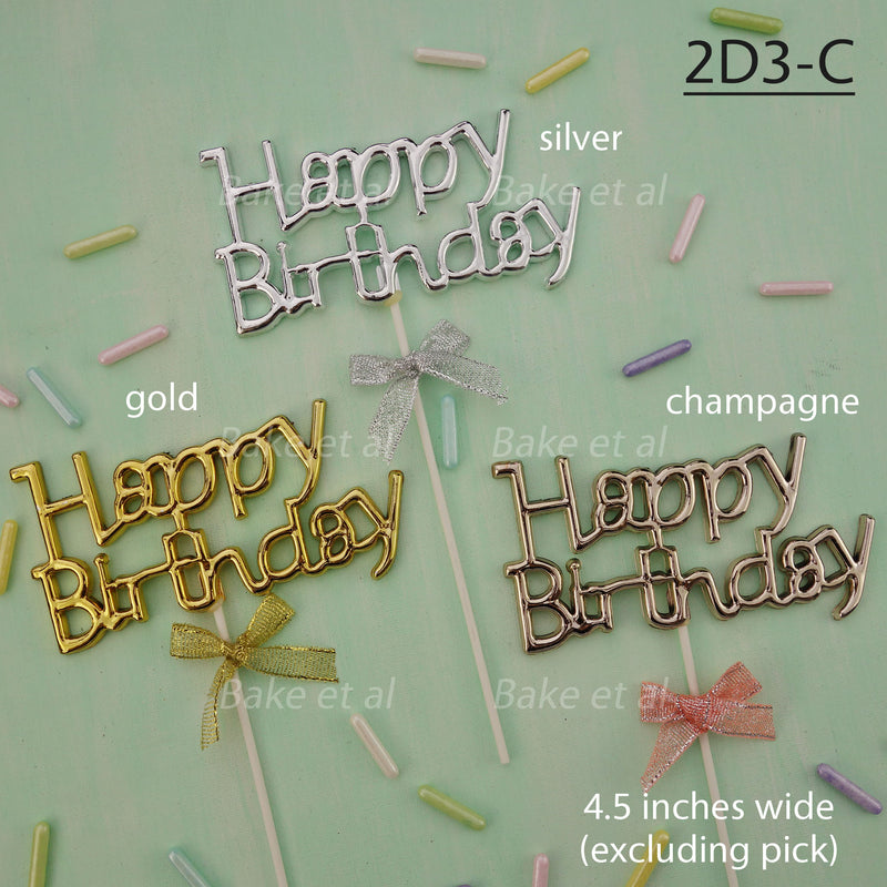 2D toppers - birthday