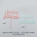 acrylic birthday toppers - colored