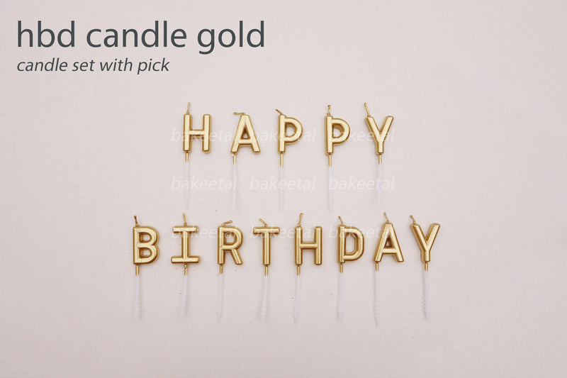 candle happy birthday gold