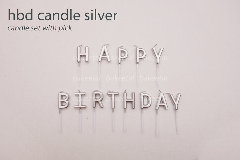 candle happy birthday silver