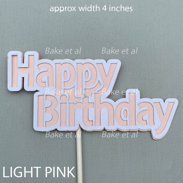 cardstock birthday toppers