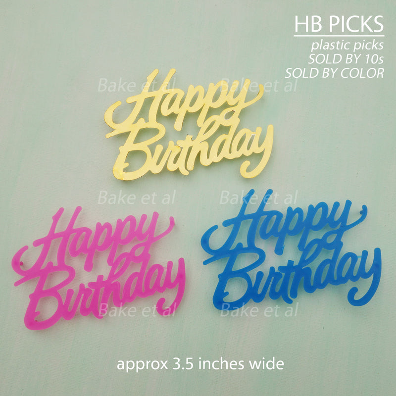 plastic picks - birthday