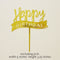 acrylic birthday toppers - gold