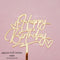 acrylic birthday toppers - gold