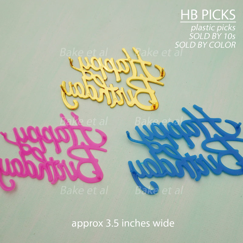 plastic picks - birthday