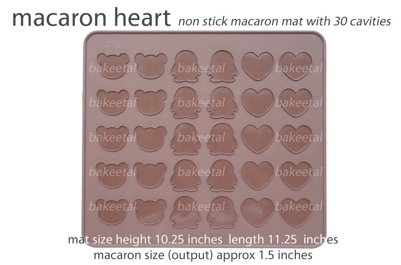 macaron mat heart