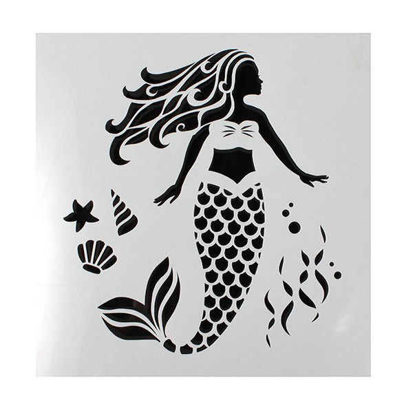 mermaid stencil – bake