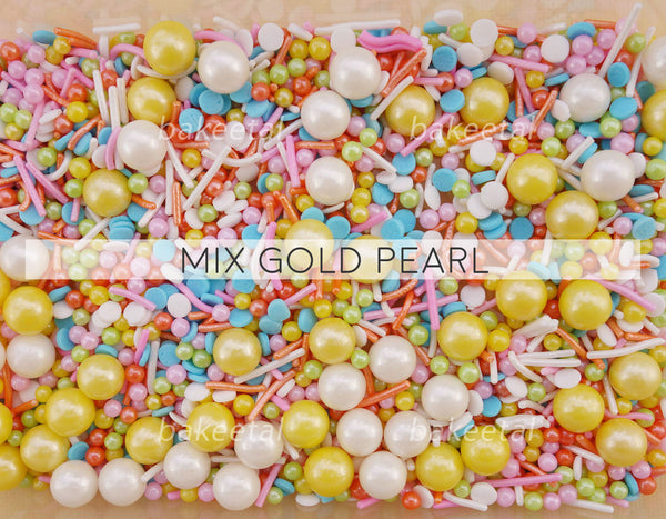 sprinkles gold pearl mix