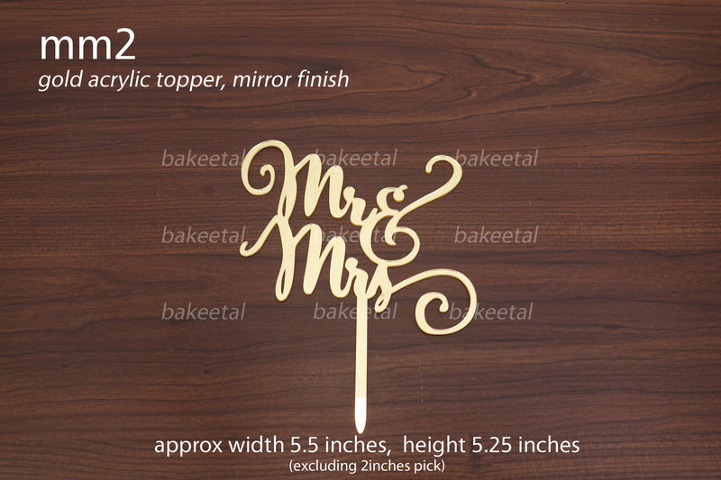 acrylic toppers - mr & mrs (wedding)