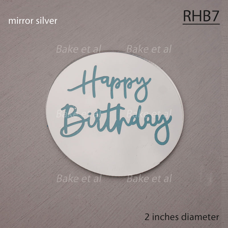 acrylic birthday toppers - silver